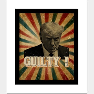 Trump mugshot not guilty - Photo Vintage Style Posters and Art